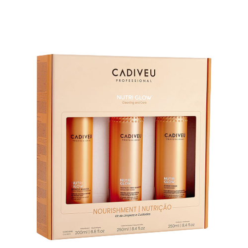Kit Cadiveu Nutri Glow - Shampoo 250 ml + Condicionador 250 ml + Booster 200 ml