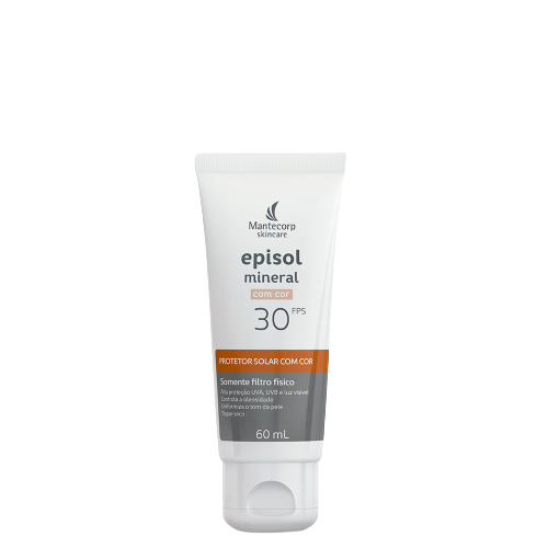 Protetor Solar Facial com Cor Mantecorp Episol Mineral FPS 30 60 ml